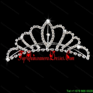 Classic Tiara Decorated With Shimmering Rhinestone