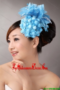 Blue Feather Beading Flower For Party New Arrival