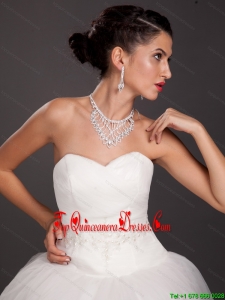 Gorgeous Imitation Pearl Bridal Jewelry Set Including Necklace With Earrings