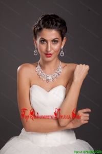 Ivory Imitation Pearl Two Pieces Ladies Necklace and Earrings Jewelry Set