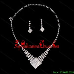 Stunning Crystals Alloy Plated Wedding Jewelry Set Including Necklace And Earrings