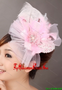 Sweet Tulle Feather Side Clamp Diamond Hairpins Birdcage Veils