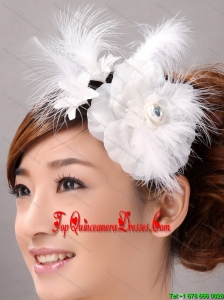 Beautiful Feather Flower Hairpin Wedding and Outdoor Organza Fascinators