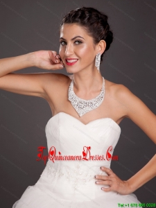 Gorgeous Alloy Crystal Bridal Jewelry Set Including Necklace With Earrings