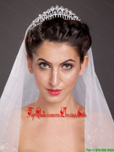 Perfect Arched Alloy Tiara With Beading Embellishes