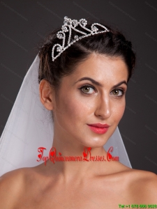 Popular Triangle Alloy Tiara With Beading Decorate