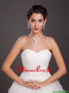 Shining Alloy Crystal Jewelry Set Including Necklace And Earrings