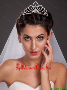 Simple Alloy Tiara With Rhinestone Decorates