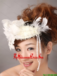 White Feather Wedding and Outdoor Lace Women Fascinators