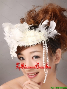White Feather Wedding and Outdoor Lace Women Fascinators
