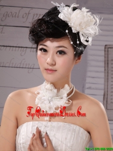 Elegant Tulle Silk Ribbon Feather Flower Hairpin Special Occasion and Wedding