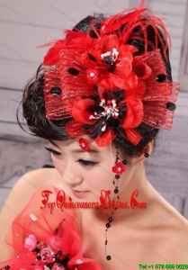 High Quality Little Hat Feather Tulle and Beading