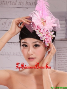 Headpices For Wedding Party With Imitation Pearls and Feather Decorate Tulle and Printing