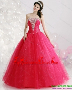 Puffy Strapless 2015 Quinceanera Gowns with Rhinestones