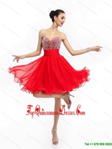 Fashionable Sweetheart Short Damas Dresses with Rhinestones and Ruching