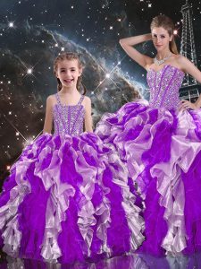 Romantic Floor Length Multi-color Quinceanera Dresses Sweetheart Sleeveless Lace Up