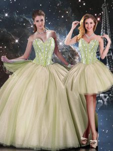 Gorgeous Multi-color Sweetheart Lace Up Beading Quinceanera Dress Sleeveless