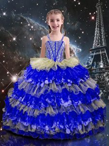 Floor Length Ball Gowns Sleeveless Multi-color Pageant Dress for Teens Lace Up