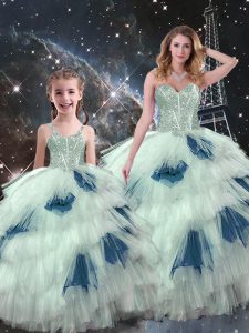 Adorable Floor Length Ball Gowns Sleeveless Multi-color Ball Gown Prom Dress Lace Up