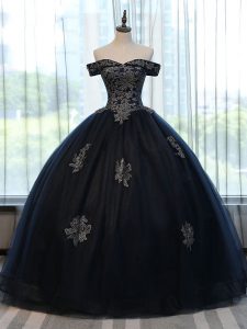 Sleeveless Lace Up Floor Length Appliques Quinceanera Gowns