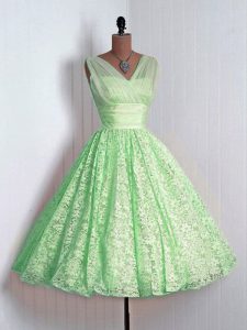 Discount Sleeveless Lace Mini Length Quinceanera Dama Dress