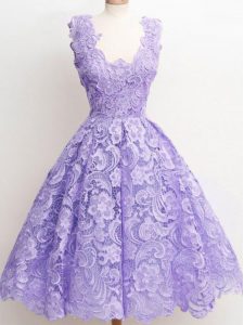 Dazzling Straps Sleeveless Lace Dama Dress Lace Zipper