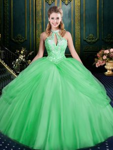 Flirting Sleeveless Beading and Pick Ups Lace Up Sweet 16 Quinceanera Dress