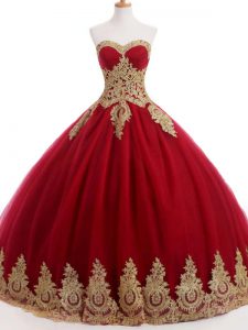 Spectacular Wine Red Sleeveless Ruffles and Sequins Floor Length Quinceanera Dress