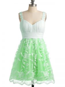 Enchanting Straps Sleeveless Lace Vestidos de Damas Lace Lace Up