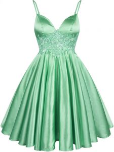 Lace Dama Dress for Quinceanera Lace Up Sleeveless Knee Length