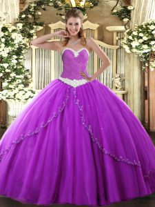 Clearance Purple Sleeveless Mini Length Appliques Lace Up Sweet 16 Dresses