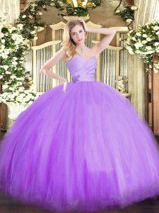 Pretty Tulle Sleeveless Floor Length Quinceanera Dresses and Beading