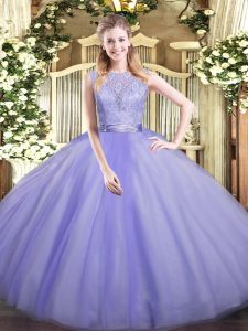 Modern Sleeveless Lace Backless Quinceanera Gowns