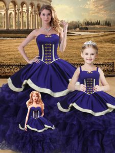 Attractive Sleeveless Beading and Ruffles Lace Up Sweet 16 Dresses
