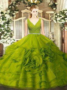 Sleeveless Zipper Floor Length Beading Sweet 16 Quinceanera Dress