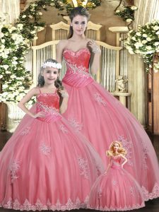 Sleeveless Lace Up Floor Length Beading Sweet 16 Quinceanera Dress