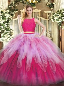 New Arrival Floor Length Zipper Quinceanera Gown Multi-color for Military Ball and Sweet 16 and Quinceanera with Lace and Ruffles