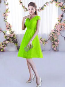 Cap Sleeves Lace Lace Up Quinceanera Court of Honor Dress
