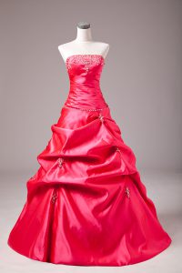 Floor Length Ball Gowns Sleeveless Hot Pink Ball Gown Prom Dress Lace Up