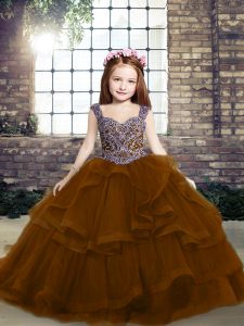 Sleeveless Lace Up Beading Pageant Dress Toddler