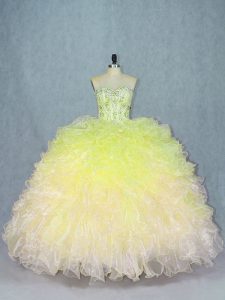 High Quality Multi-color Sleeveless Organza Lace Up Sweet 16 Dress for Sweet 16 and Quinceanera