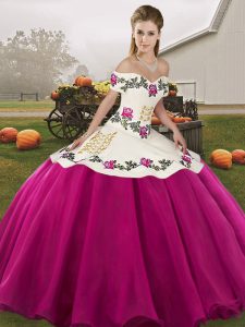Floor Length Ball Gowns Sleeveless Fuchsia Quince Ball Gowns Lace Up