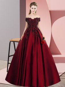 Floor Length A-line Sleeveless Wine Red Vestidos de Quinceanera Zipper