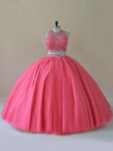 Lovely Sleeveless Beading Backless 15 Quinceanera Dress