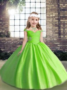 Sleeveless Beading and Ruching Floor Length Pageant Dress Wholesale