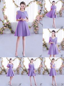 Pink Zipper Damas Dress Ruching Half Sleeves Mini Length