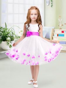 Sleeveless Appliques and Belt Zipper Pageant Dress for Teens