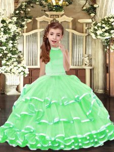 Sleeveless Organza Backless Pageant Dress Toddler for Party and Sweet 16 and Wedding Party
