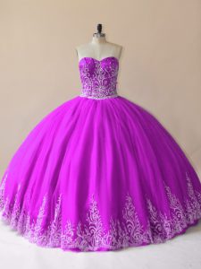 Sleeveless Embroidery Lace Up Quinceanera Dresses