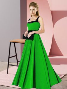 Sleeveless Zipper Floor Length Belt Dama Dress for Quinceanera